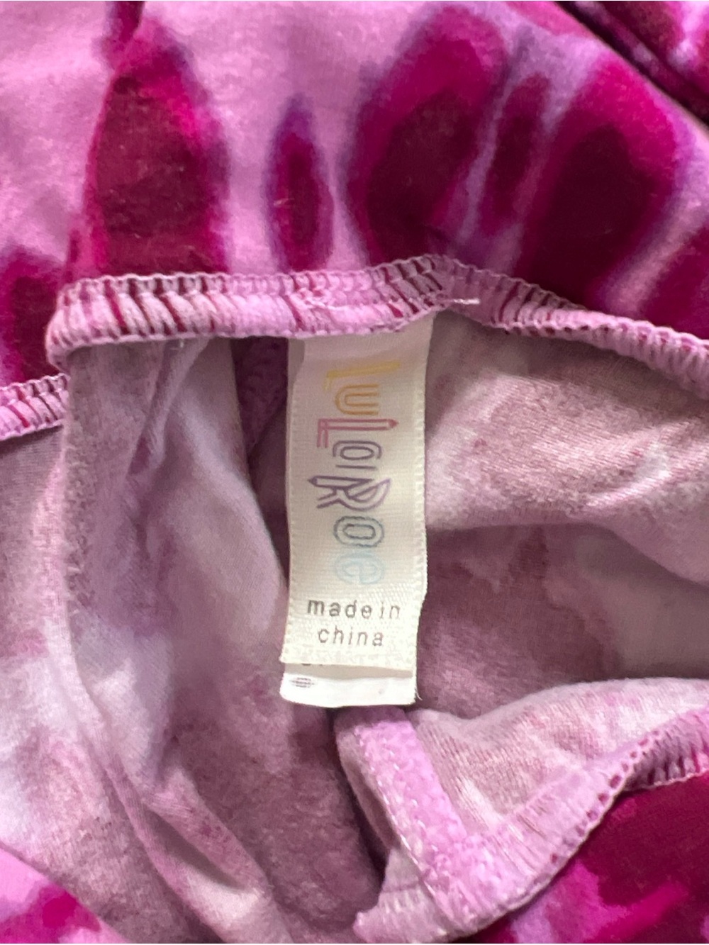 LuLaRoe Pink and Magenta Tie-Dye Leggings